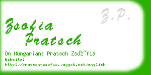 zsofia pratsch business card